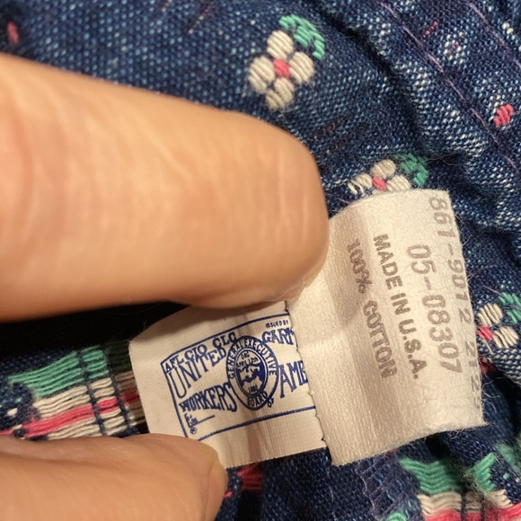 Vintage Osh Kosh B’Gosh Girl’s Embroidered Floral Denim Overall 2T - Union Tag - Picture 13 of 15